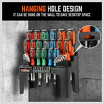 44-Piece Impact Screwdriver Set with Magnetic Bits, High Torque Hex Keys and Rack with Color Grip V465-97393