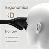 Sleep Aid Combo Set - Blue Portable Microcurrent Handheld Device and Gery 3D Zero Pressure Eye Mask V888-ELOSUNG53633