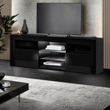 Artiss Entertainment Unit TV Cabinet LED 160cm Black Bobi FURNI-O-LED-TV160-BK-AB