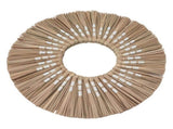 Seagrass Wall Mirror Hand Woven Decorative Round Seagrass Hanging Mirror for Entryway Bedroom V1294-YM0703-3115230038413