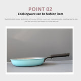 Fanjini Stone Frypan Frying Pan 28cm Non-Stick Induction Ceramic Round PURE SKY BLUE V274-HA-JA-STOFRY28-BU