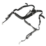 Camera Strap Leather Double Shoulder Harness Strap Photography Accessories for DSLR CamerasBlack V1294-YM0901-3117200124011