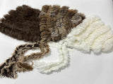 Women's Thick Rabbit Fur Knit Beanie Hat with Nordic Braids for Winter Warm, Ear Protection Thermal V1258-DP02-F-887