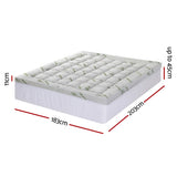Giselle Bedding 1500GSM Pillowtop Mattress Topper Bamboo Mattress Pad for Back Pain Relief Washable TOPPER-BAM-11-K