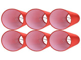 6PCS E14 Lamp Shade Fabric Lampshade Table Lamp Ceiling Lamp Shade for Bedroom Living RoomBright Red V1294-YM0715-3119210283111