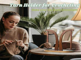 Holder for Two Yarn Balls, Magnetic Yarn Holder for Knitting and Crocheting, Wooden Yarn Spinner for V1369-AZ3-W-02009