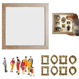 Personalized Memory Display Case - DIY Mini Museum Shadow Box with Gold Frames for Family Photos V1192-AZ-W-33269