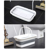 Collapsible Mop Bucket Portable Plastic Bucket Folding Storage Basket with Handle V1294-YM0717-10101658