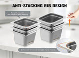 6 Pack 1/6 Size Hotel Pans 6 Inch Deep Anti Jam Steam Table Pans 0.8mm Stainless Steel Commercial V767-VVR-16FCCPBXG6JTSOEA6V0