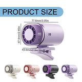 Car Clip on Air Conditioner Fan with LED Display, 360&deg Rotation, 199 Speed USB Rechargeable Cooling V1370-AZ4-12412