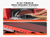 152.4mm Disc Sander & 101.6mm x 914.4mm Belt Sander, 400W Professional Belt Disc Sanders Combo with V952-DPSGJZHYPHBX7MQ9F001V3