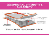 Powertrain Airtrack 20cm Thick 4m x 1m Inflatable Gymnastics Tumbling Mat Air Track - Orange IFM-HL-401-ORG
