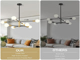 Modern Sputnik 8 Lights Height Adjustable Ceiling Light Fixture Mid-Century Modern Gold V1171-CX-BOM000425