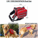 Black Dog Tactical Backpack Harness - Adjustable Outdoor Camouflage Saddle Bag for Dogs V888-ELOSUNG12562