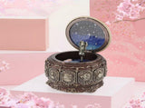 Vintage Music Box with 12 Constellations Rotating Goddess Twinkling LED Light V1294-YM0901-JY20436-07