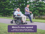 EQUIPMED Front Wheel Drive Power Electric Wheelchair, Up to 35km Range, Ultra-Comfortable, Safe V219-HWCELEEQ14KA