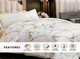 White Golden Nordic Atelier Quilt / Doona / Duvet Cover set V745-AQ043194K3