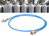 CGA320//TR21-4 Soda Hose Adapter 50in CO2 Gas Cylinder Refilling Connector Accessory Blue V1294-YM0901-3113210023711