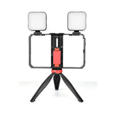 Vlogging Live Broadcast Led Selfie Light Video Rig With Smartphone Handle And Tripod PRL-5111ACD