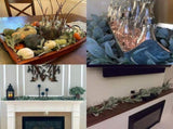 2 Pcs Artificial Flocked Lambs Ear Garland - 6Ft/Piece Soft Faux Vine Greenery and Leaves for V1369-AZ3-W-11233