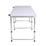 Weisshorn Folding Camping Table 240CM Portable Outdoor Picnic BBQ Aluminium Desk CAMP-B-T-MDF-240