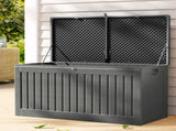 Gardeon Outdoor Storage Box 270L Container Lockable Garden Bench Tool Shed Grey OSB-S270-BKGE