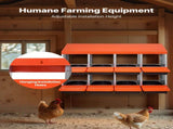 2 Tiers Chicken Nesting Boxes, 8 Compartments, Metal Egg Laying Boxes with Protective Collection V952-JSCDX3045INCK7SDC002V0
