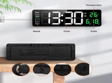 Digital Clock - Wall Clock - LED Display - 13-inch LED Digital Clock - Remote Control - Modern V1188-MS-313-0402