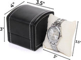 6 Packs Single Grid Watch Box with Pillow, PU Leather Gift Case for Bracelet, Jewelry Wristwatch V1259-DP01-A-855
