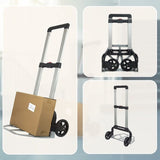 150KG Portable Cart Folding Dolly Push Truck Hand Collapsible Luggage Trolley V63-835541