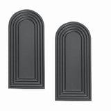 2 Pack Wooden Wall Vase Set - Brown Finish Modern Farmhouse & Boho Wall Decor for Entryway, Hallway, V1369-AZ3-W-11424