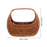 Decorative Hand Woven Coffee PP and Iron Storage Basket with Handle V1366-AZ2-W-13962