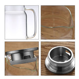 Teapot Glass Tea Maker Large Capacity Heat Resistant Juice Bottles with Removable Stainless Steel V1294-YM0717-10102861