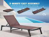 Chaise Lounge Chair Outdoor Patio Lounge Chair Adjustable 5-Position 2 pcs V952-JSTYGDTYZSKZ22E76V0