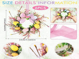 6 Pcs Easter Egg Candle Rings Wreaths Mini Artificial Spring Easter Egg Berry Wreath for Front Door V1258-DP02-WO-1097