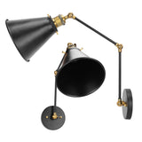 Wall Sconce E27 Vintage Industrial Metal Wall Lamp Arm Adjustable Bedside Reading Light AC85265V V1294-YM0901-3119210015811