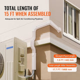 Mini Split Line Set Cover 76.2mm W 5400mm L, PVC Decorative Pipe Line Cover For Air Conditioner with V952-BSKSQFTSKDGXB3X6AV0