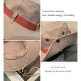 Black Outdoor Sun Protection Safety Light Bundle - Foldable Polyester Bucket Hat with Wide Brim V888-ELOSUNG56216-3