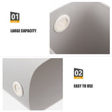 2Pcs Narrow Plastic Garbage Can Grey Multipurpose Use for Home Kitchen Bedroom V1369-AZ3-W-18207