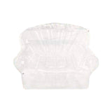 Clear Stuffed Animal Storage Bean Bag Chair Sofa Cover,Waterproof PVC Plush Toys Storage Creative V1192-AZ-W-28022