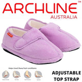 ARCHLINE Orthotic Plus Slippers Closed Scuffs Pain Relief Moccasins - Lilac - EU 38 V563-AS713-38