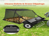 Tow Behind Lawn Sweeper, 122cm Pull Behind Yard Sweeper, 26 cu. ft Hopper Bag Capacity, Leaf & Grass V952-TCSCPQSQHS489BP0X001V0
