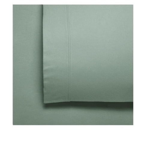 Bianca Fletcher Flannelette Cotton Sheet Set Sage Double V442-BCA-SHEETS-FLETCHER-SAGE-DS