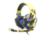 Wired Luminous Camouflage Gaming Headphone Headset for Computer Gameellow ABS V1263-JX-220