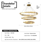 BAMDECOR C3342/3 Modern Crystal Chandeliers Lighting Contemporary Wave Chandelier Lighting V255-BAM-C3342/3-GOLD