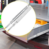 Drawer Slides with Lock, 1 Pair 40 inch, Heavy-Duty Industrial Steel up to 500 lbs Capacity, 3-Fold V952-SDSSSCTD40500HBPDV0