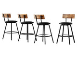 Artiss 4X Industrial Bar Stools Upholstered Counter Chairs Steel Frame Anti-Scratch BA-U-4789-WALX4