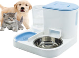 Automatic Pet Feeder and Water Bowl for Dogs and Cats - Blue V1258-DP02-BOL-553