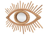 Nordic Makeup Mirror Rattan Woven Eye Shape Wall Hanging Mirror for Home Hotel Bathroom Decoration V1294-YM0523-3115210209611