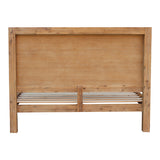 Bed Frame Double Size in Solid Wood Veneered Acacia Bedroom Timber Slat in Oak V43-BED-NOWDOK